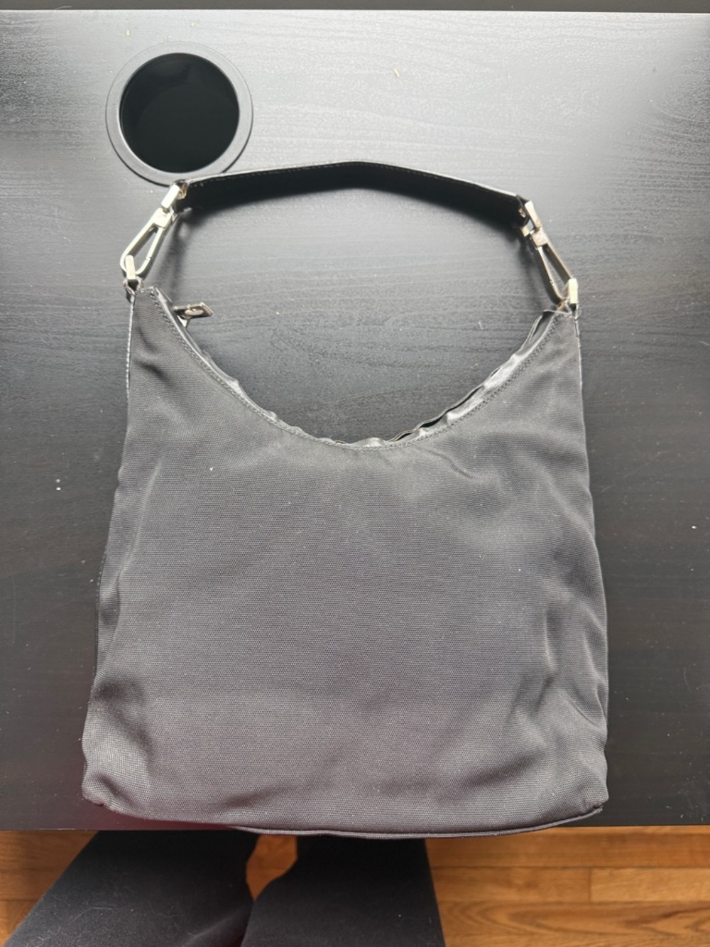 Gucci Black Shoulder Bag with Silver Hardware